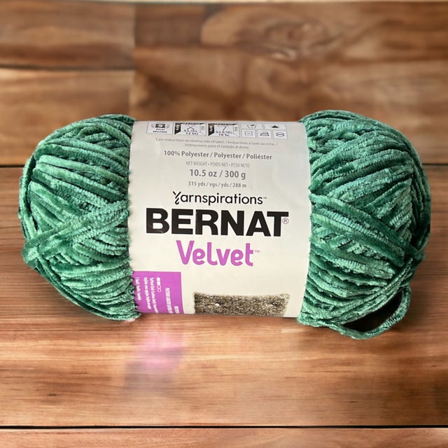 Bernat velvet yarn green hot sale