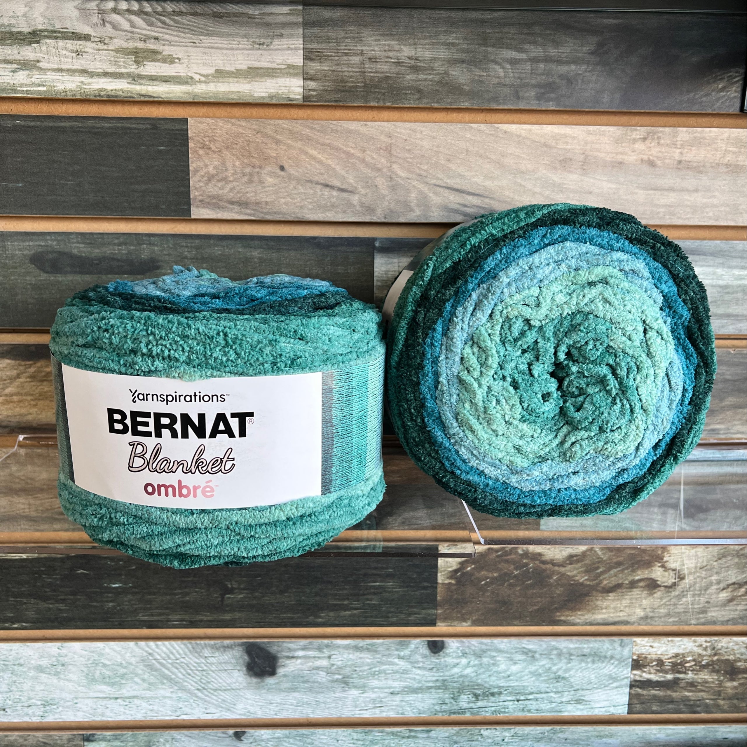 Bernat Blanket Ombre Yarn Ocean Teal Ombre Color Alchemy Boutique
